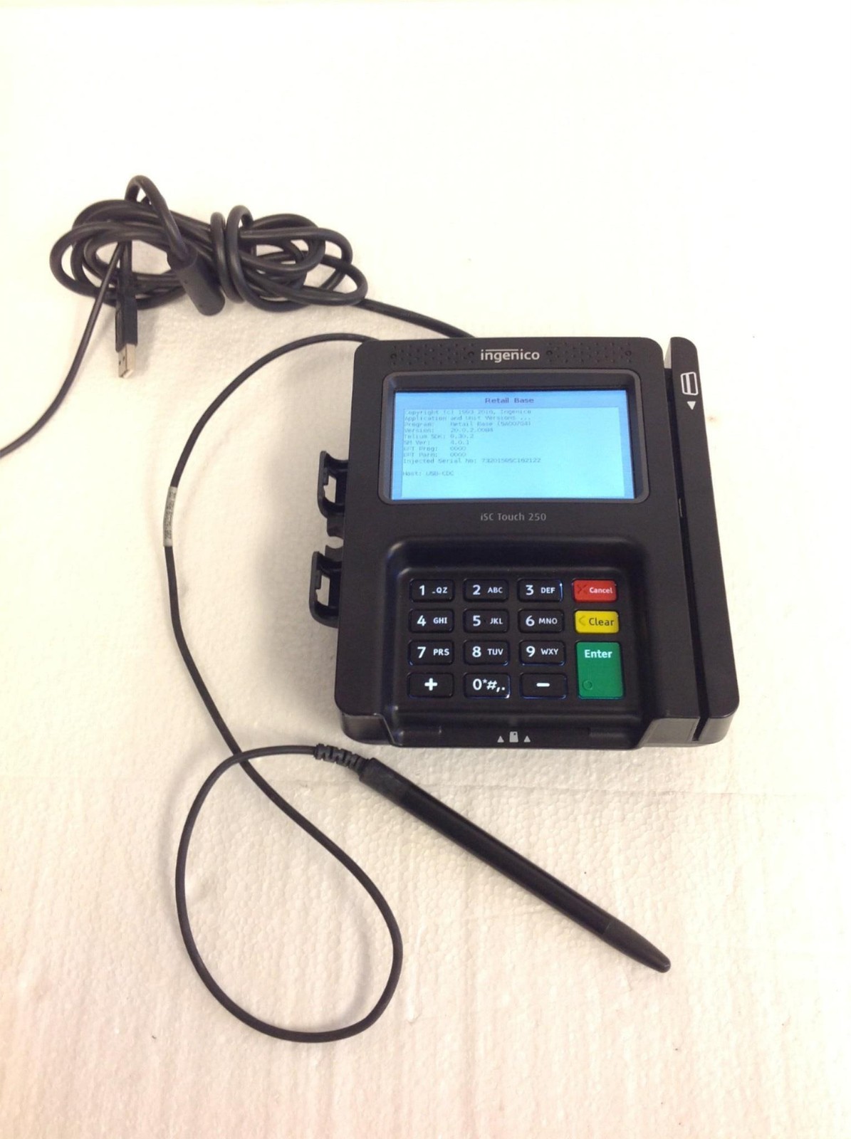 Lot Of 8 Ingenico ISC250-V4 Payment Terminal Credit Card Reader w/ Signature Pen