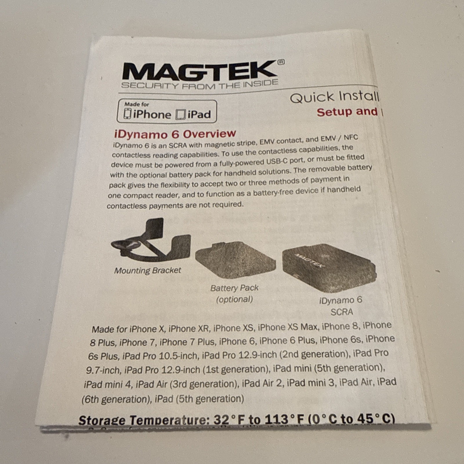 Magtek 21087023 iDynamo 6 Secure Mag/EMV Chip Mobile USB-C Credit Card Reader
