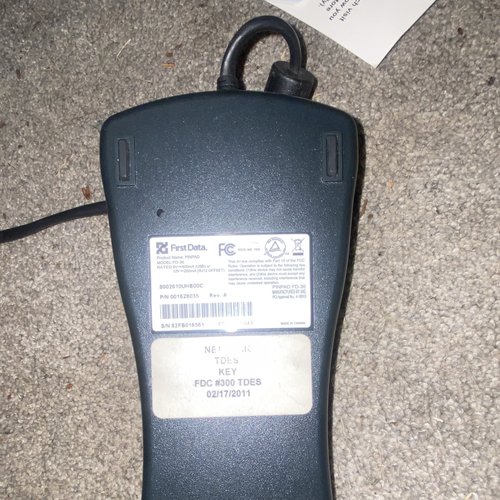 First Data FD-100 Wired Credit Card Terminal, First Data FD100 Series