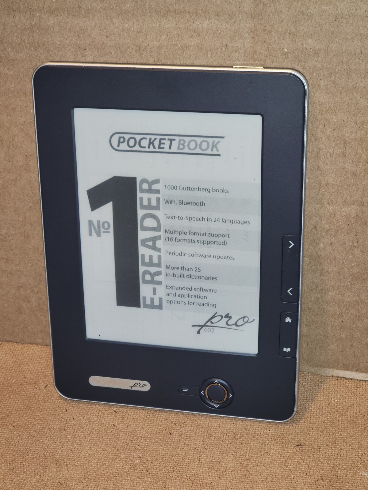 PocketBook Pro 602 E-Reader Eye-Friendly 6” Dark Grey PB602-DY-EN + MicroSD 2GB