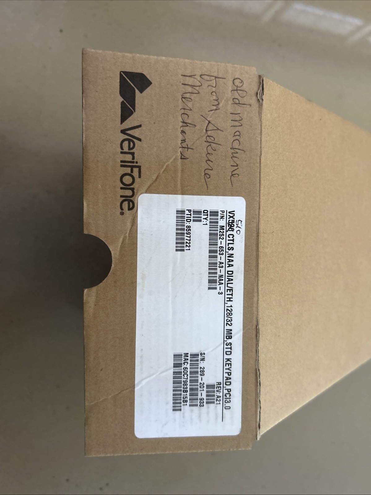 Verifone Omni 3750 Ethernet Credit Card Terminal Reader W/pinpad 1000se 1000 SE