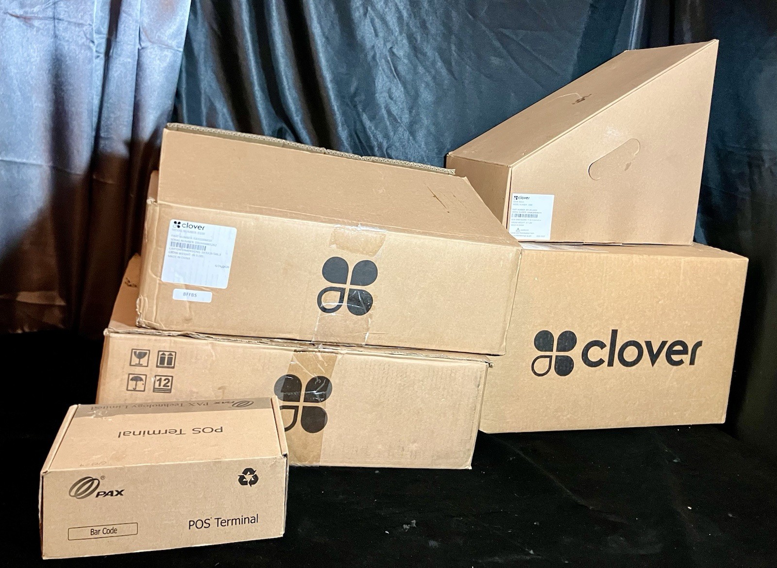 Clover POS System Lot C500 Station C101 D100 Cash Drawer PAX S80 Terminal Tested