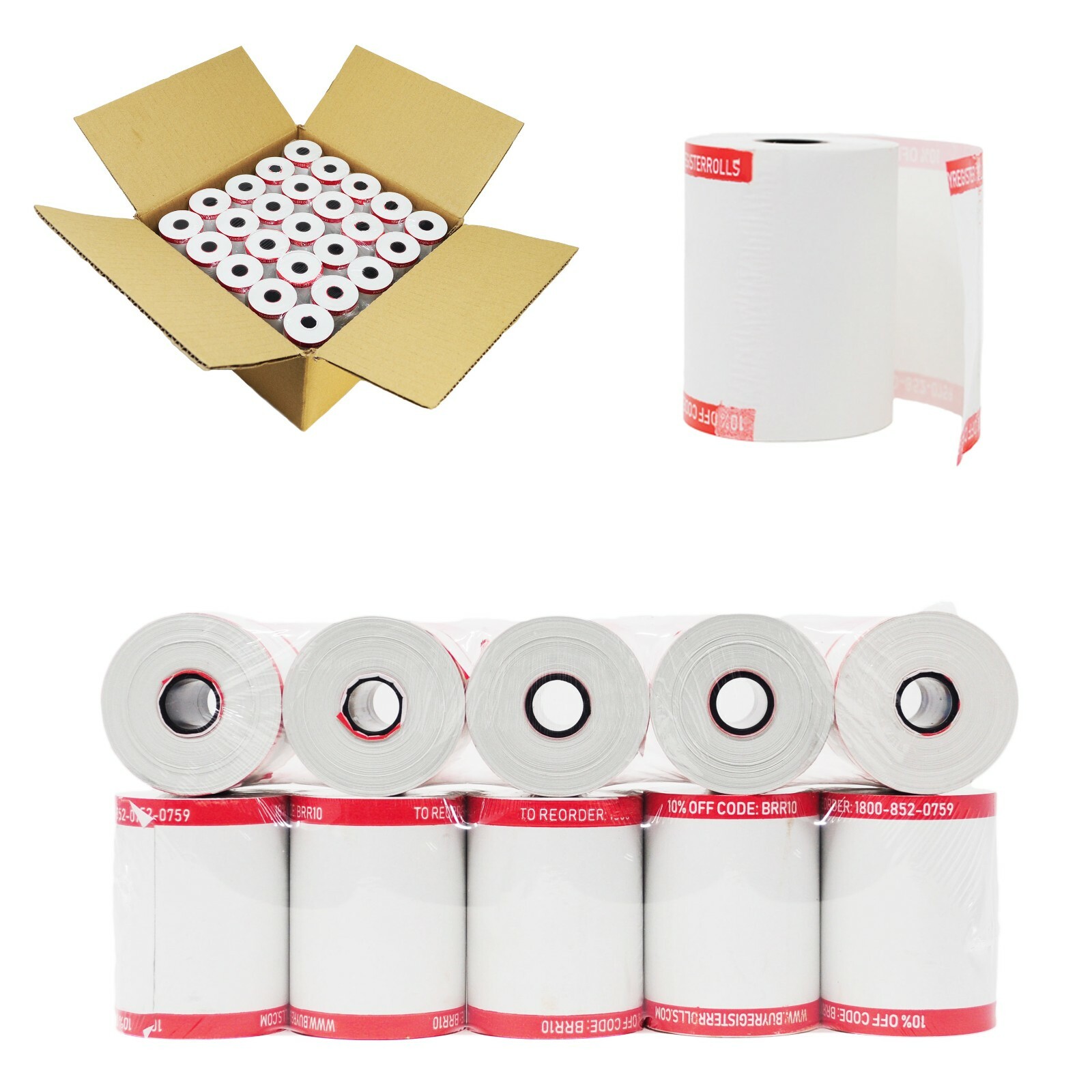 50 Rolls Case 2 1/4″ x 85′ Thermal Cash Register Credit Card POS Receipt Paper