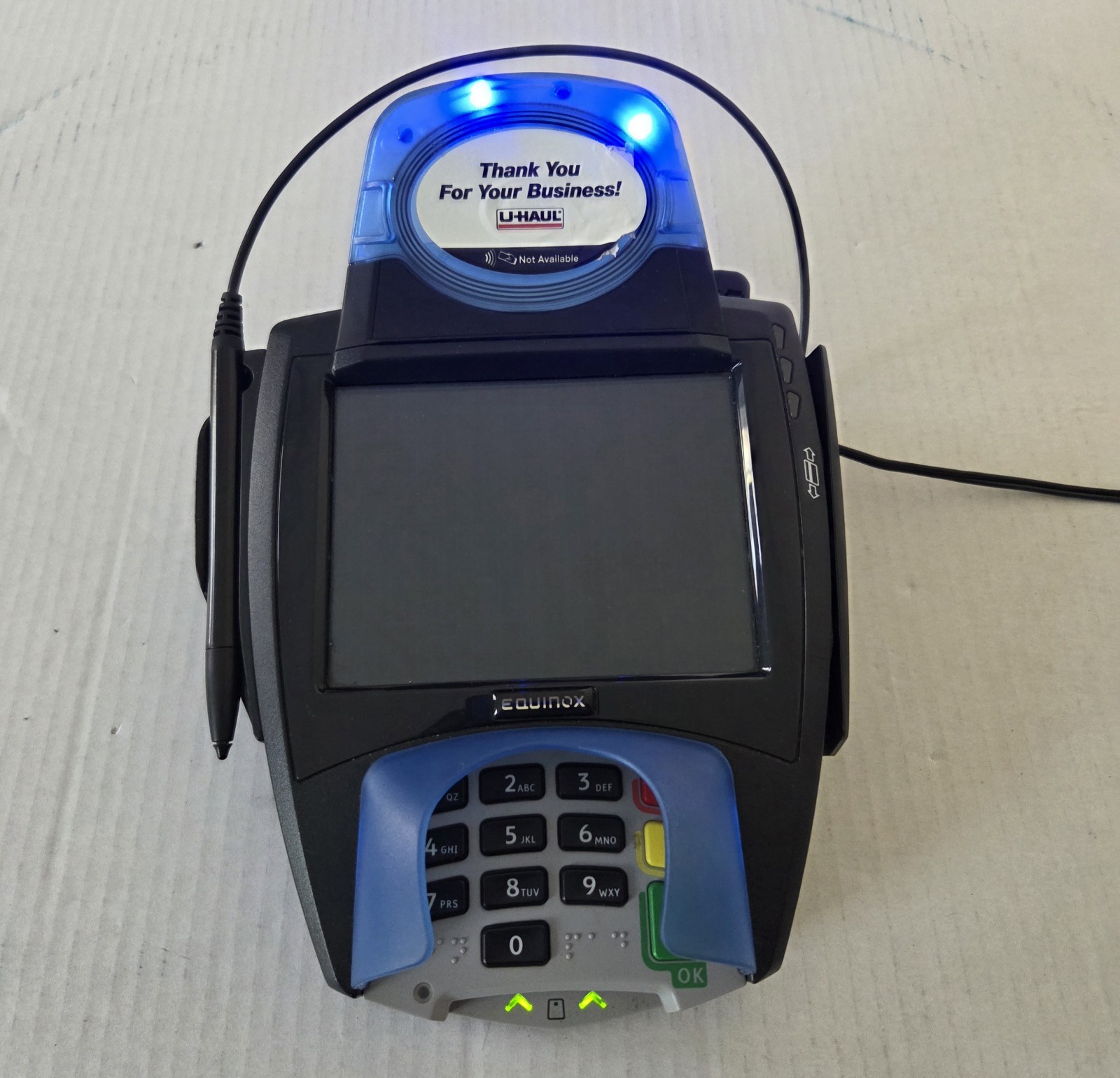 Equinox L5300 Payment Terminal – From Closed U-HAUL Dealership – FOR PARTS ONLY