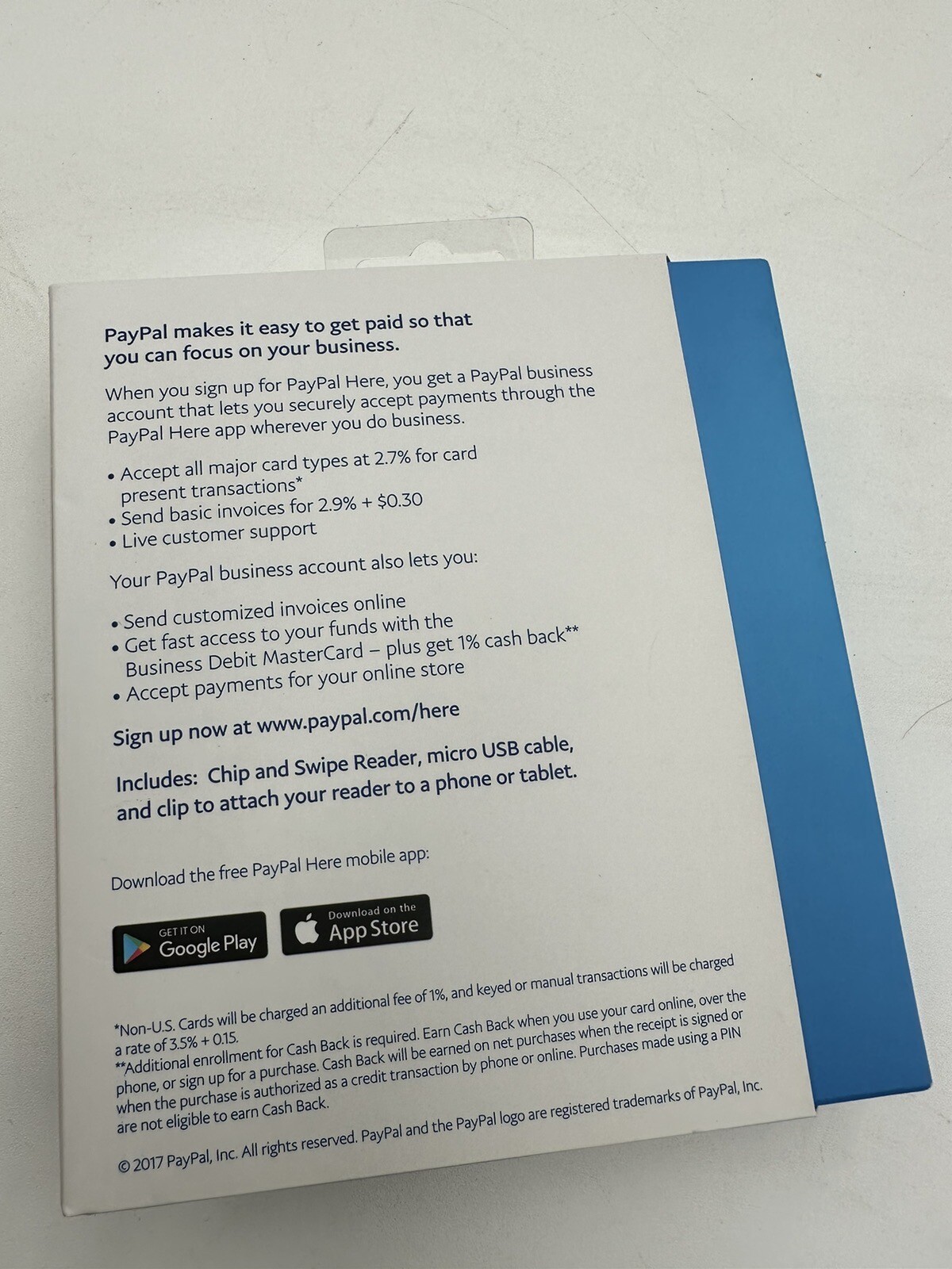 PayPal Here Chip And Card Swipe Reader Credit & Debit Cards Mobile