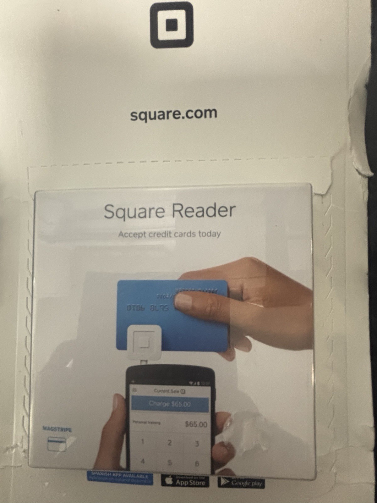 Square Magstripe Card Reader A-SKU-0047-02 for iPhone, iPad, or Android – New