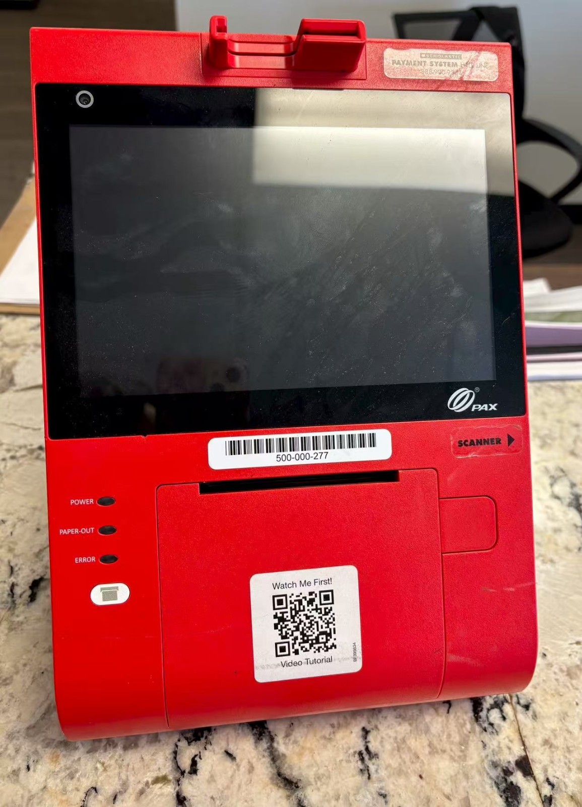 PAX E500 Compact Android SmartECR POS Terminal Only- Untested