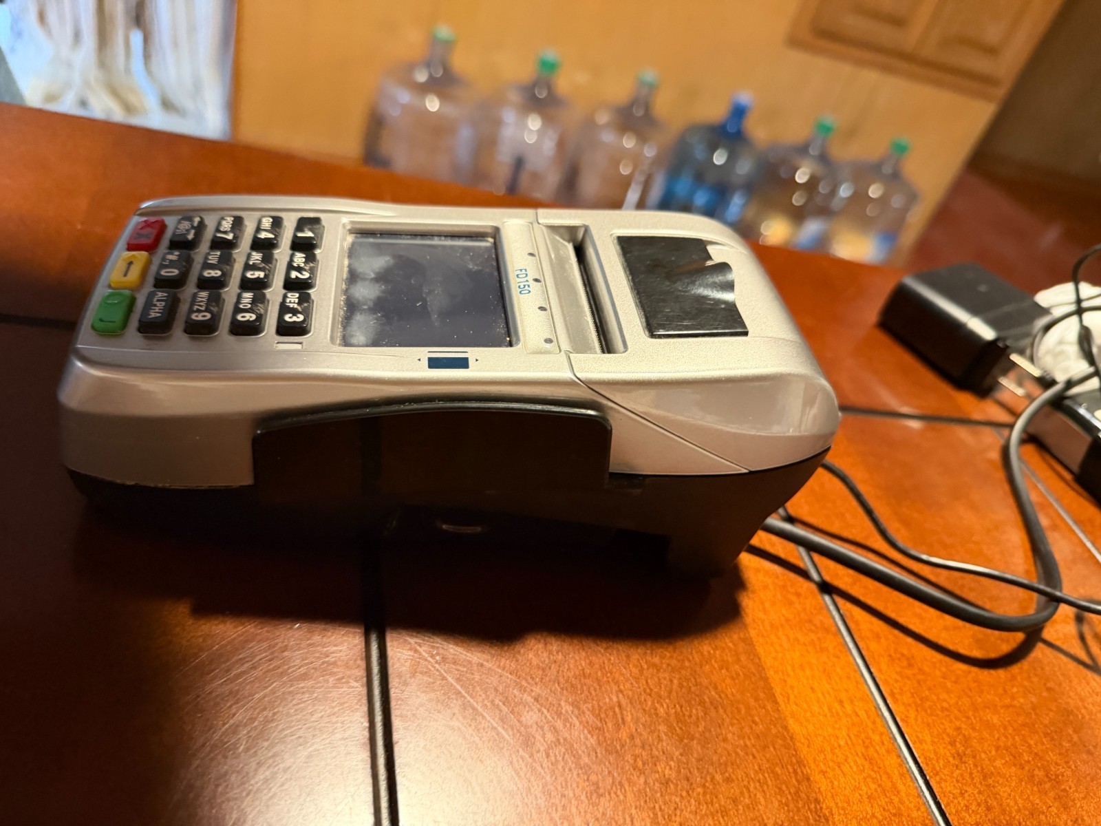 Used First Data FD150 Credit Card Terminal wifi wire power supply