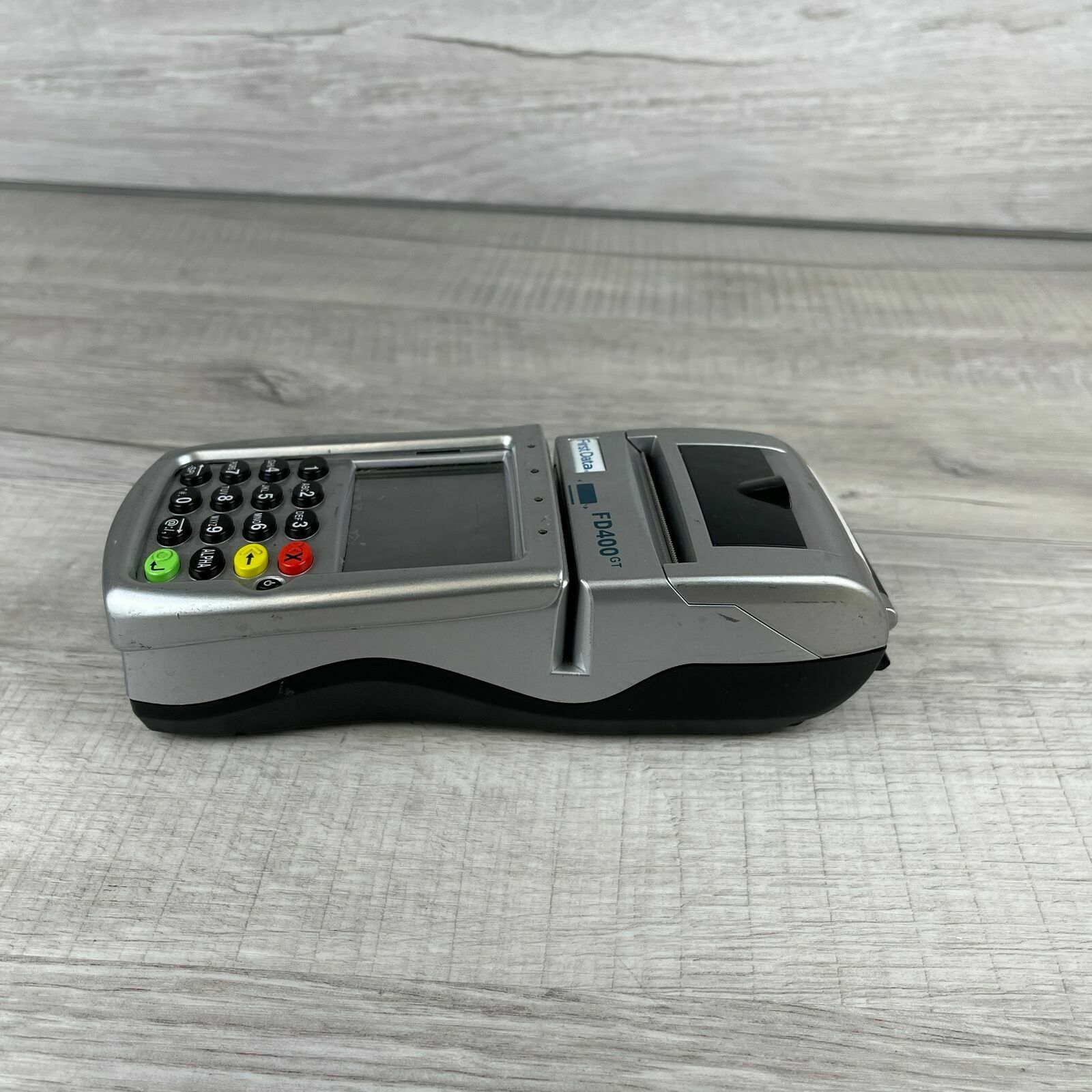 First Data FD400GT Silver & Black Wireless Handheld Terminal Credit Card Reader