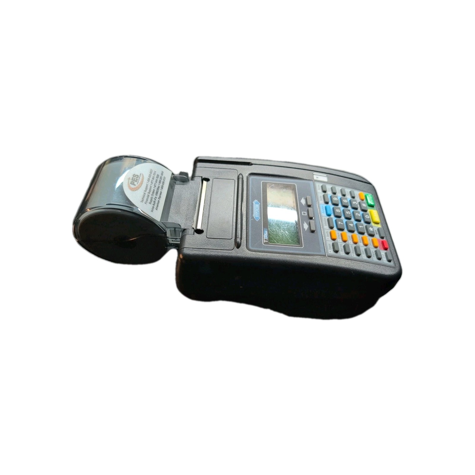 Hypercom T7Plus POS Credit Card Terminal & POWER SUPPLY Cords Included