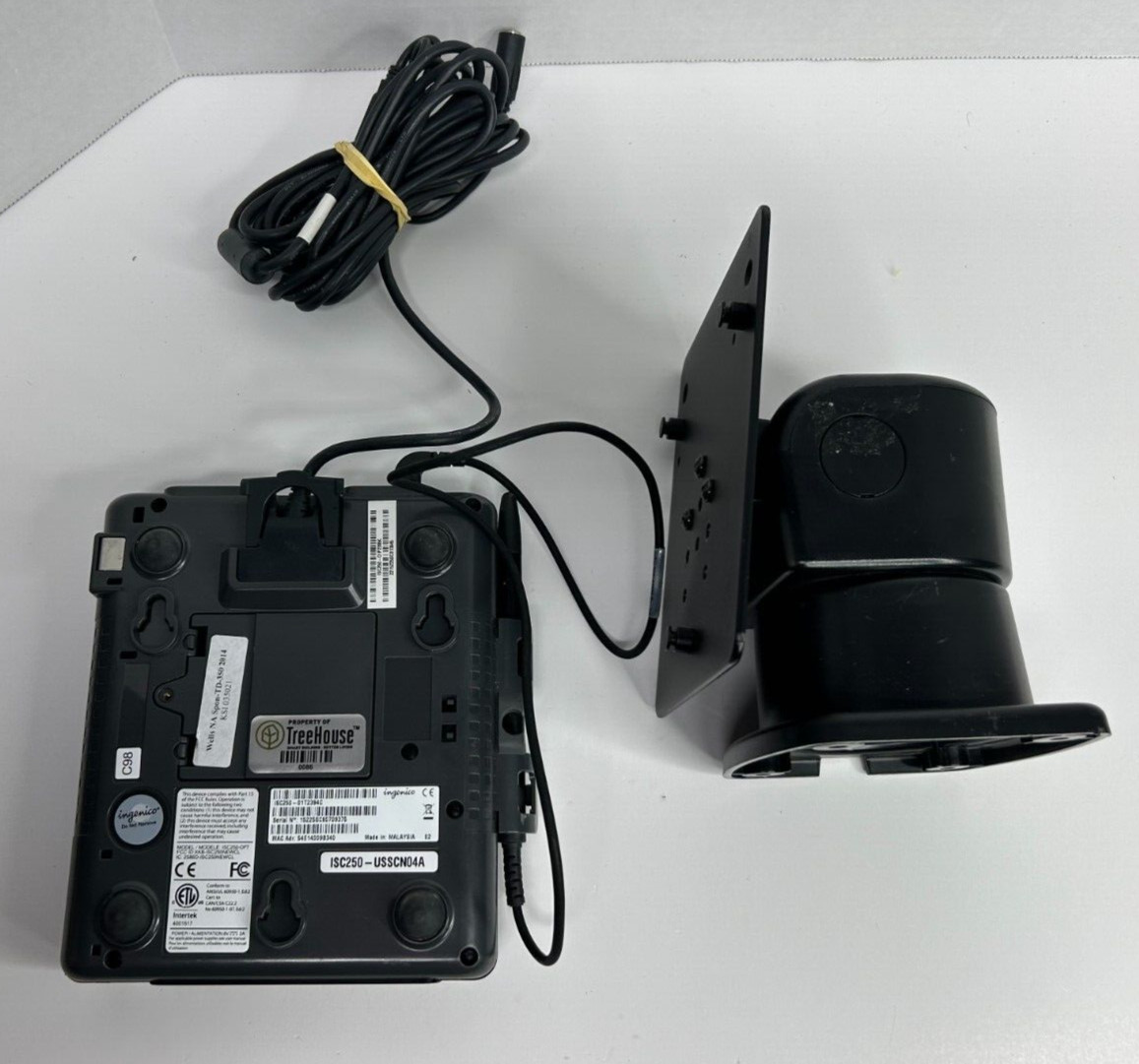 Ingenico ISC250-OPT LCD Payment Terminal Card Reader WELLS FARGO + Swivel Stand