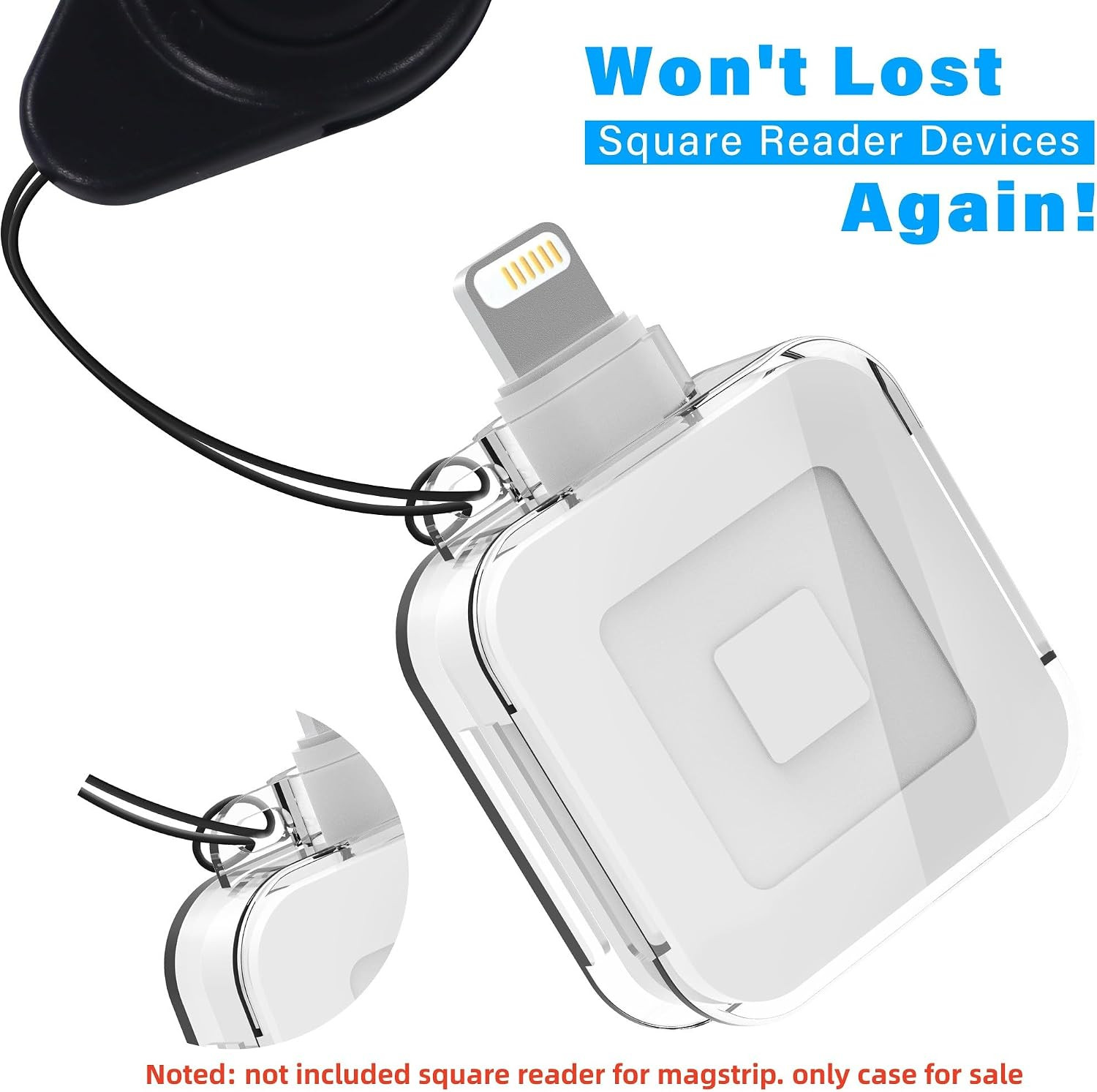 Lanyard Case for Square Reader for Magstripe with 3.5Mm Headset Jack or Lightni