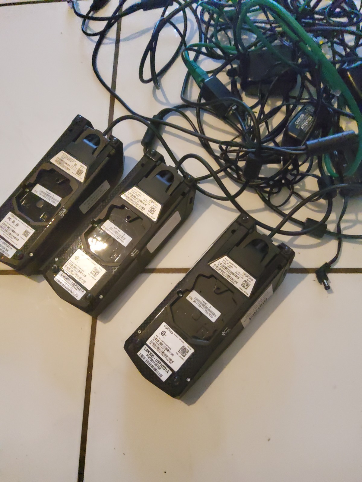 Ingenico Lane/300 Payment Terminal Credit Card Touch Lot Of 3