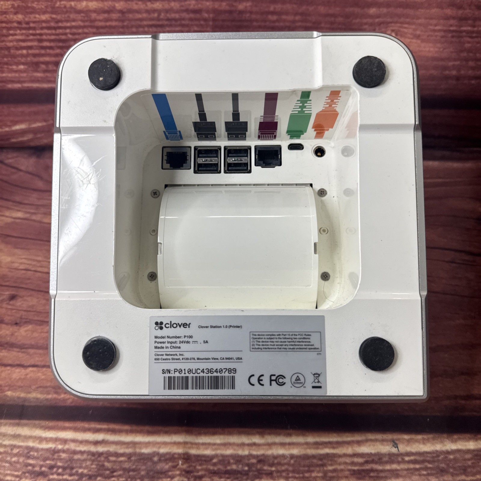 Clover Station 1.0 Printer (P100) / POWER SUPPLY NOT INCLUDED – Untested