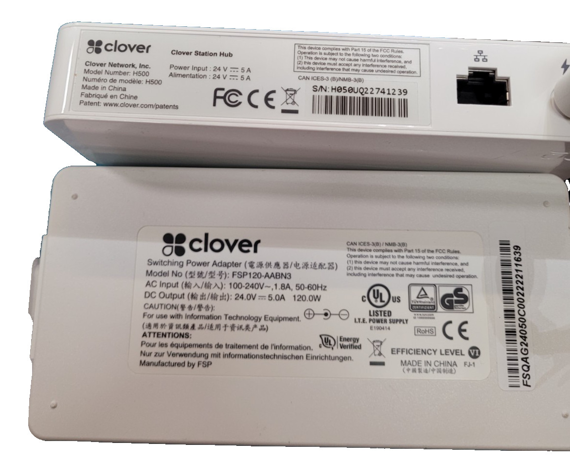 Clover Station Pro w/Display-S503 Terminal-C503 Printer-P501 Hub-H500 (Unlocked)