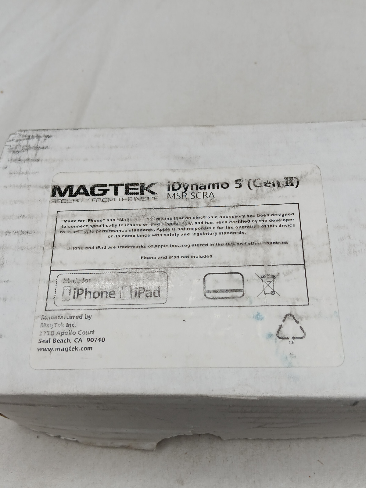 MAGTEK tDynamo 5 (Gen II) MSR SCRA