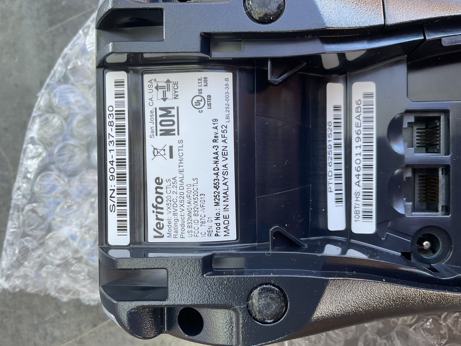 VeriFone VX 520 CTLS M252-653-AD-NAA-3