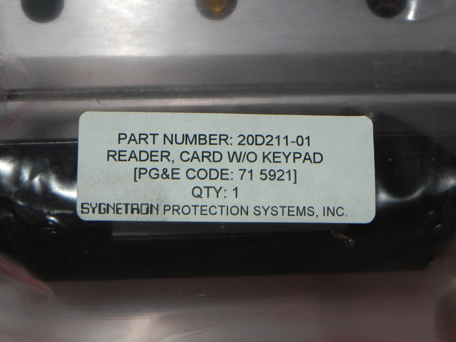 Sygnetron 20d211-01 Card reader AS020C155 W/O Keypad 3M027/ FB012D881-02 W/KEYS