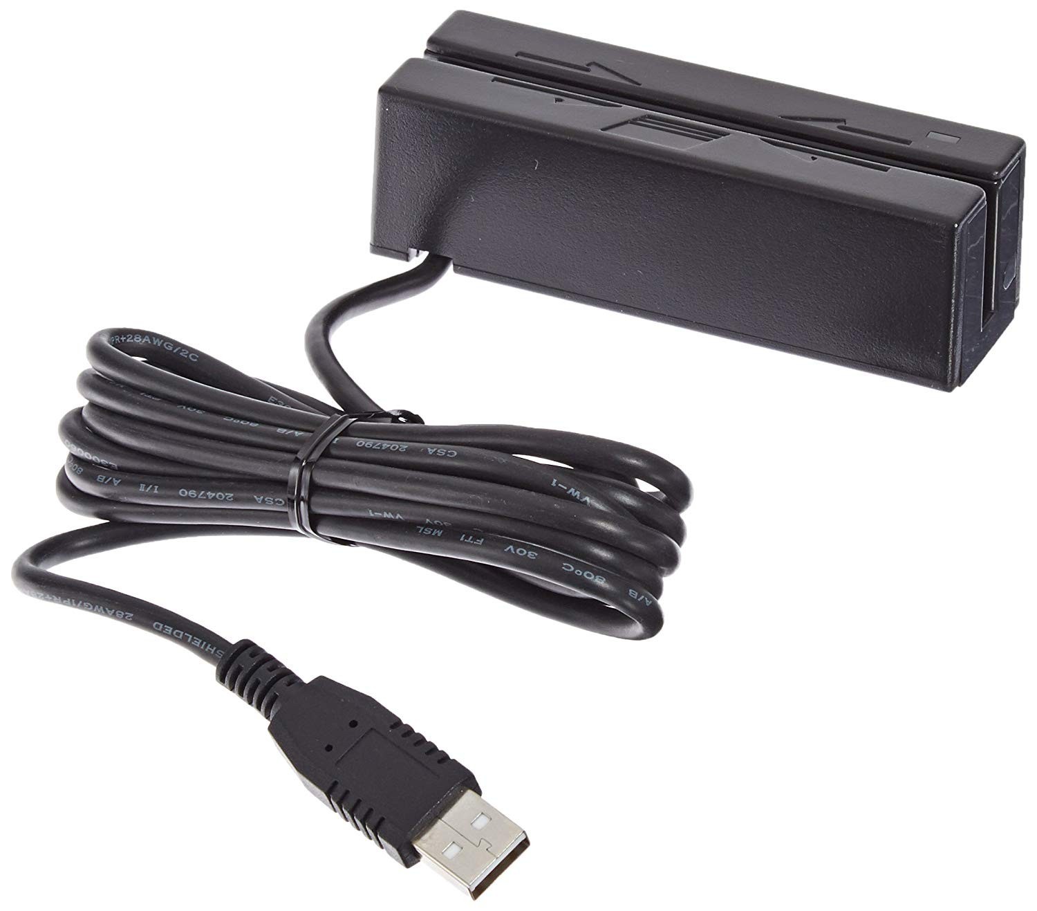Magtek Mini USB Magnetic Swipe Card Reader Black 3-track with 6′ Cable 21040104