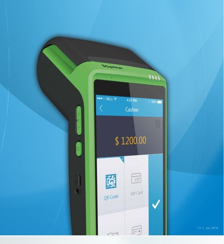 WizarPOS Tap & Go K2 Mobile POS Terminal Credit Card Billing Machine Contactless