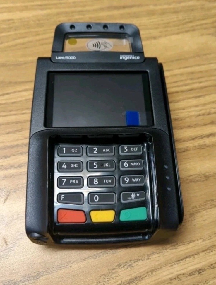 IngeniCo Lane/5000 Credit/Debit Card PinPad Terminal Only.