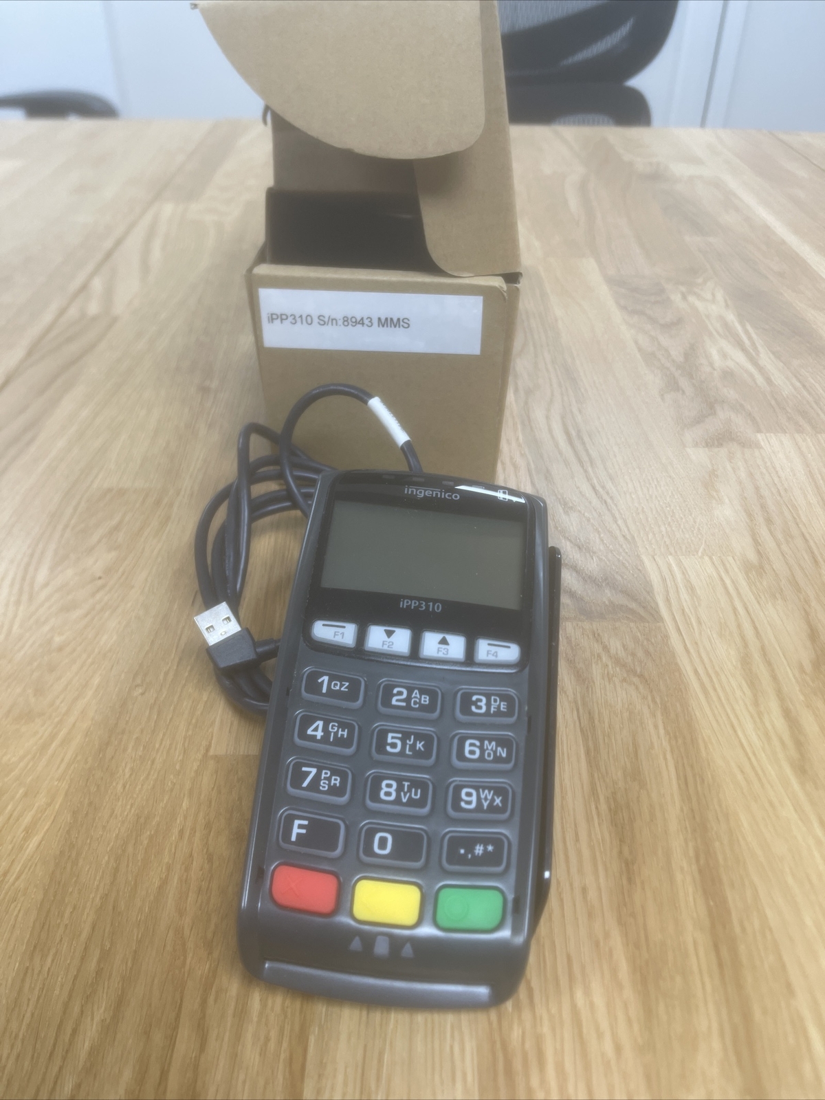 INGENICO IPP310-11T2485A / 11P2486A Credit Card Terminal w/Cable WORKING