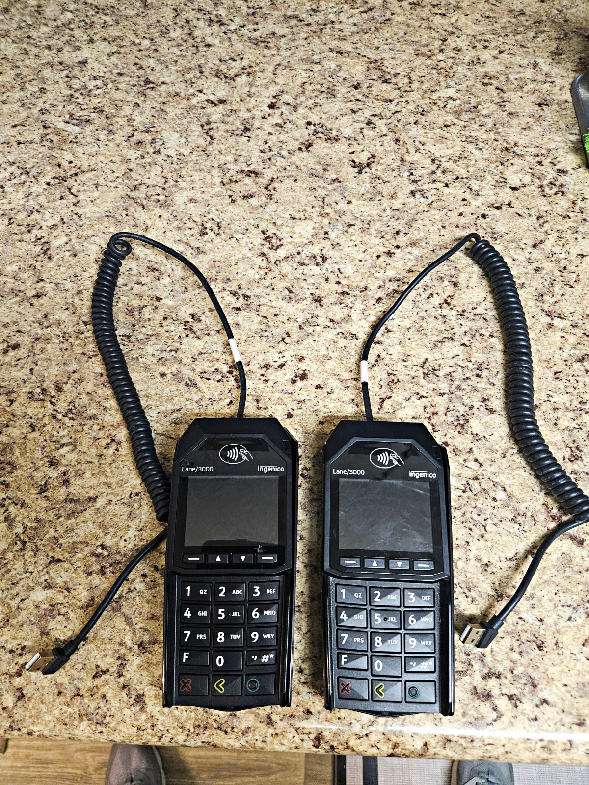 Ingenico Lane/3000 Wired Credit Card Terminals PIN Pad Lot 2 MPN MRN30310702A