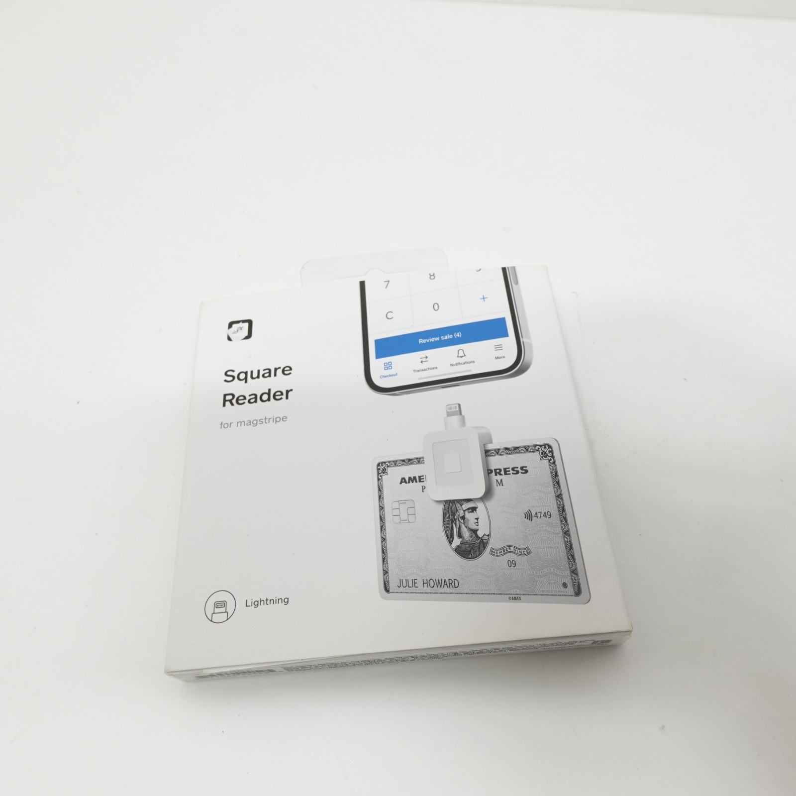 NEW Square – Magstripe Reader with Lightning Connector – Glossy White