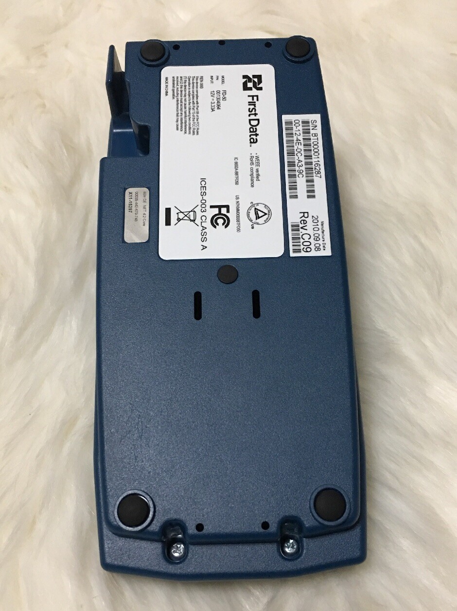 First Data FD-50 Credit Card Terminal Reader Machine User TESTED & WORKS GREAT!