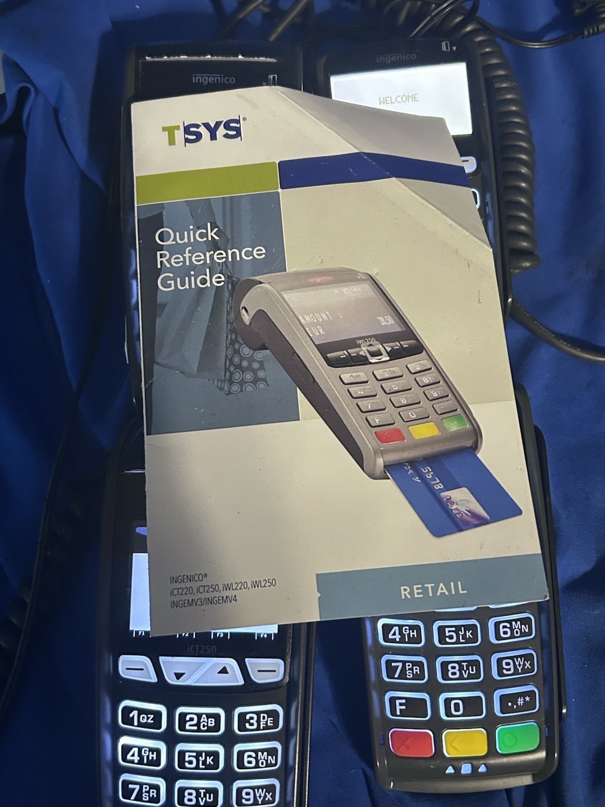 2 Pair of Ingenico Credit Card Readers iCT250 & iPP310 TSYS system only