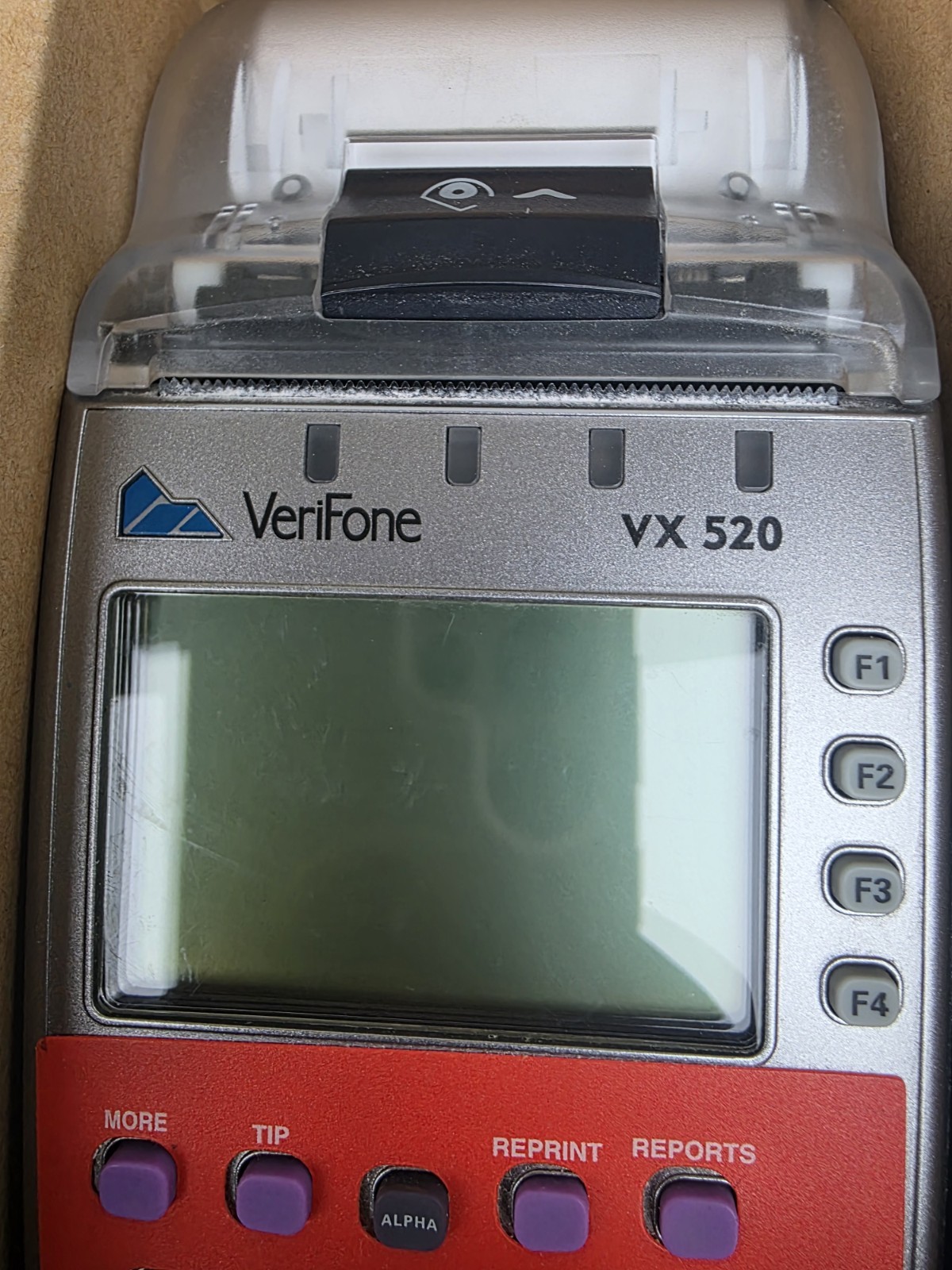 Verifone VX520 EMV Credit Card Terminal M252-653-A3-NAA-3 w/ Cables & Manual