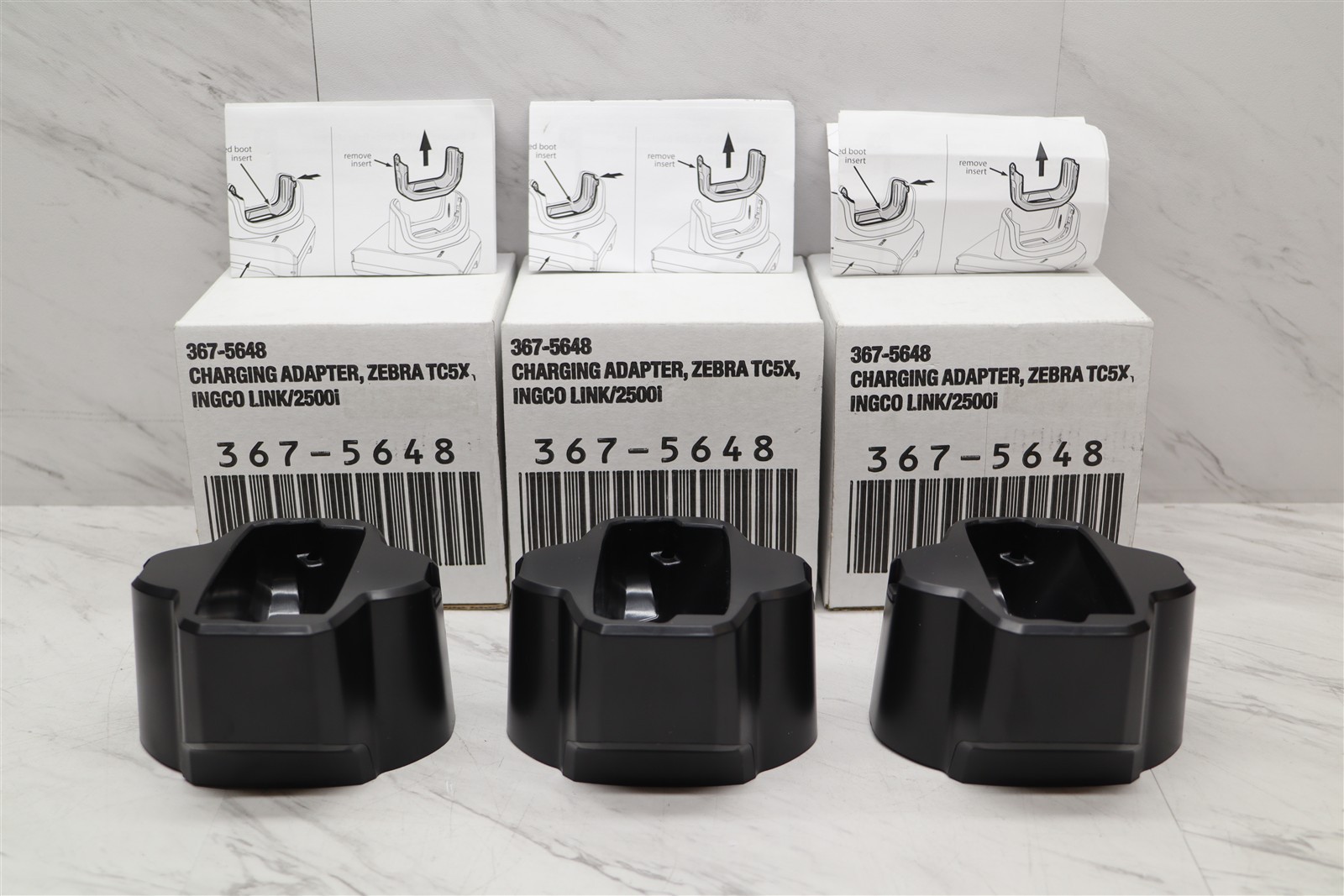 3 LOT NEW Havis 367-5648-A Verge Z Ingenico Link 2500 Zebra TC5X Charger Adapter
