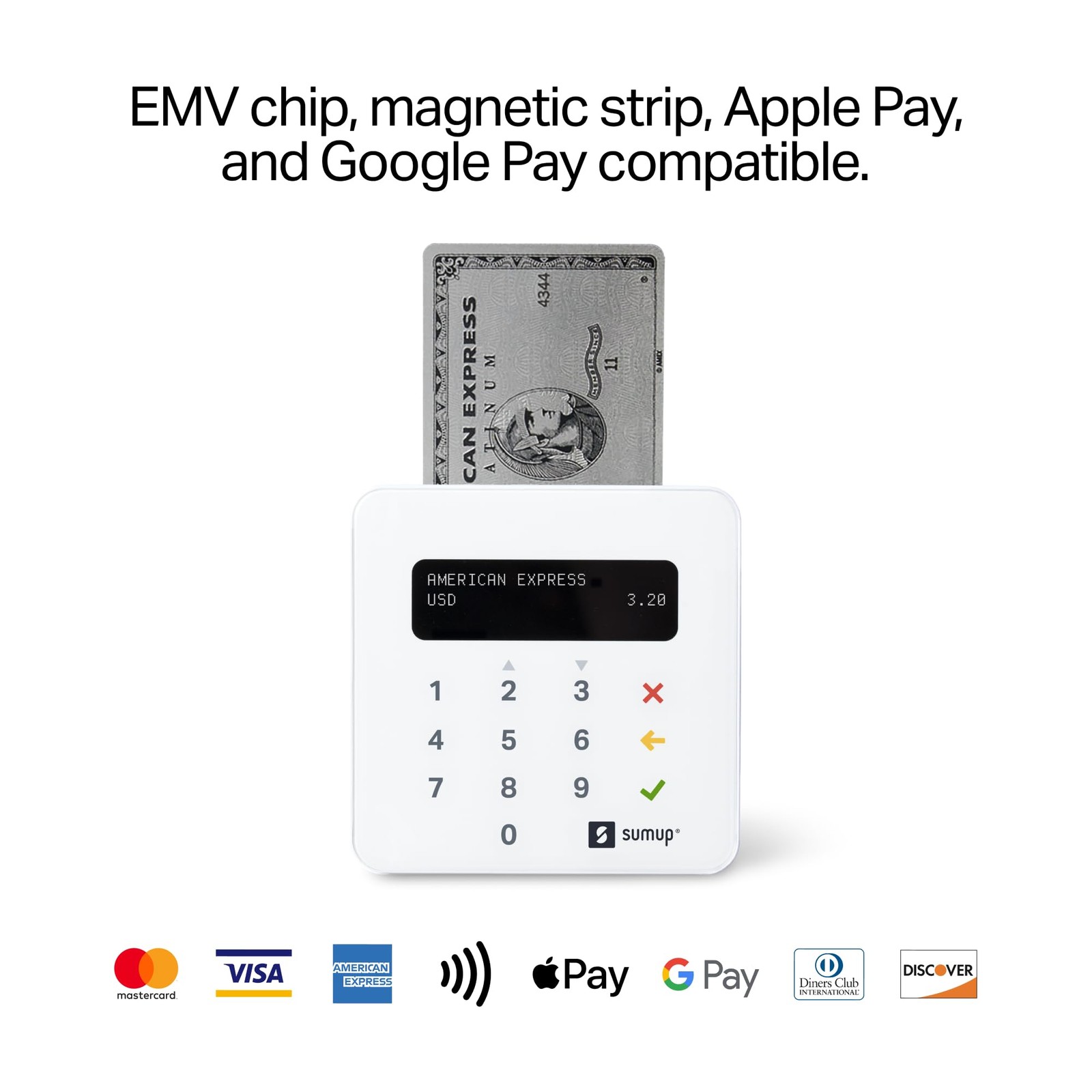 SumUp Plus Card Reader, Bluetooth – NFC RFID Credit Card Reader for Smartphone