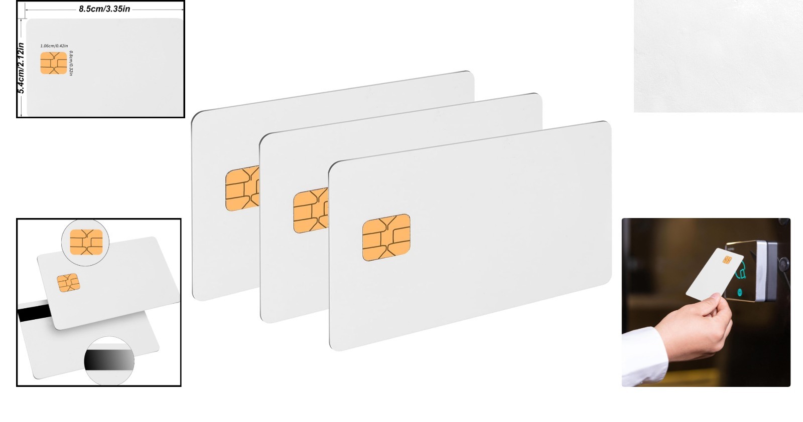 High Security JCOP4-180K Unfused Java Chip Card 5 Pack with HICO Magnetic Stripe