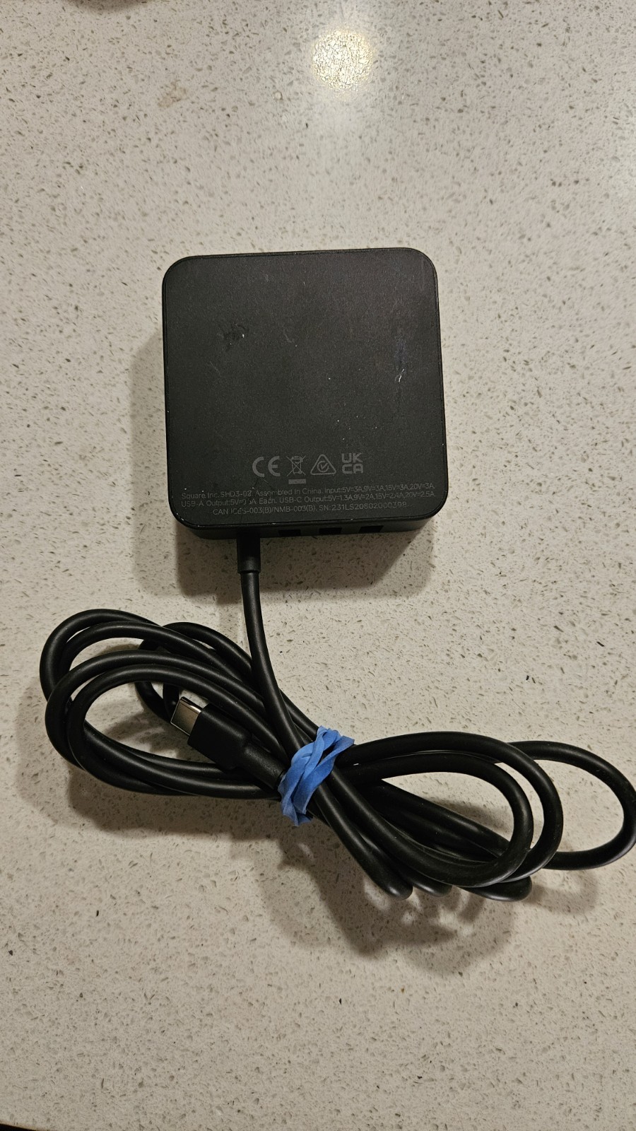X37 SQUARE TERMINAL TYPE C DOCKING STATION 3 PORT SHD3-02 USB Payment