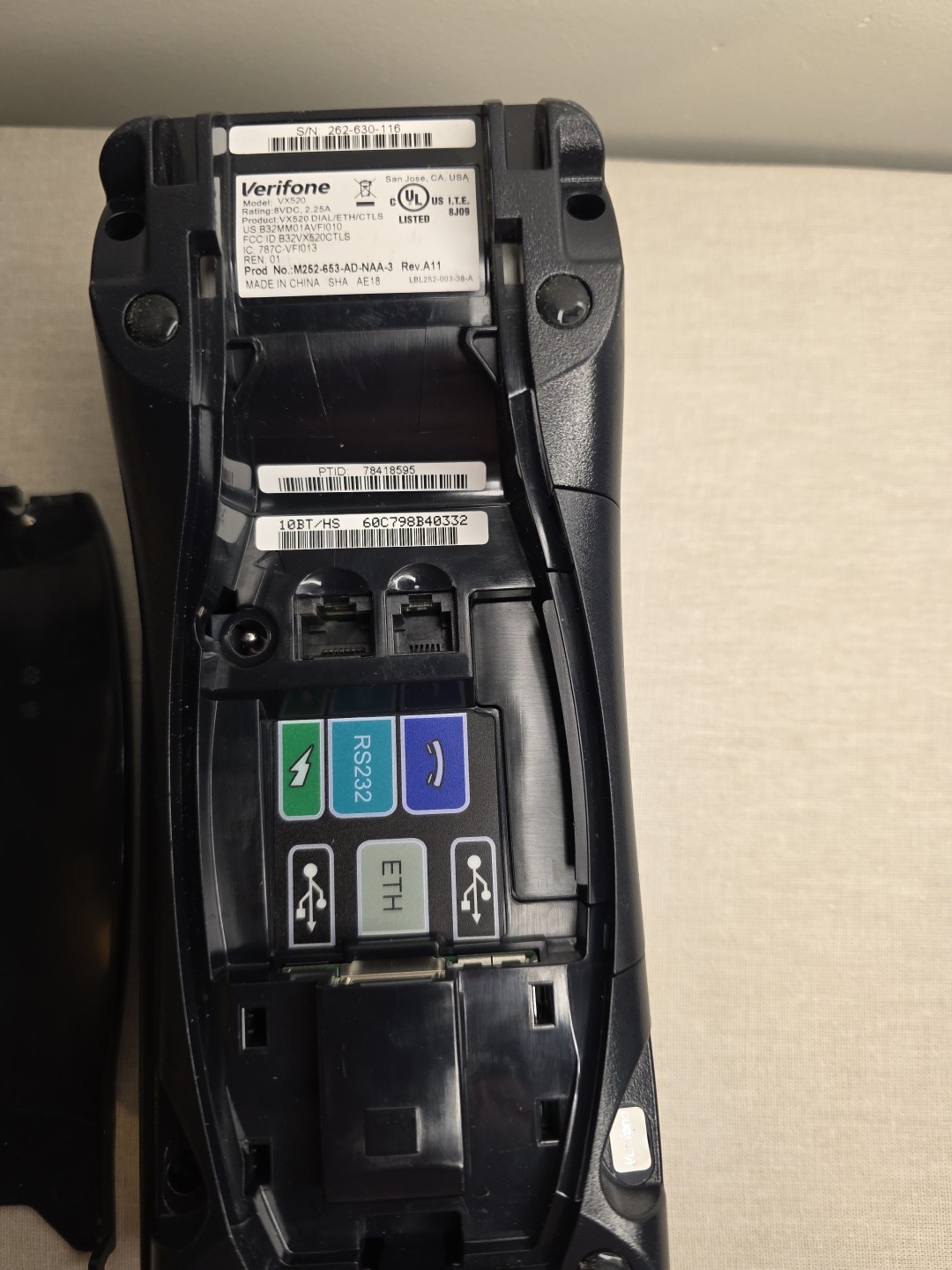VeriFone VX 520 VX520 EMV Credit Card Machine – Untested – NO Power Cord