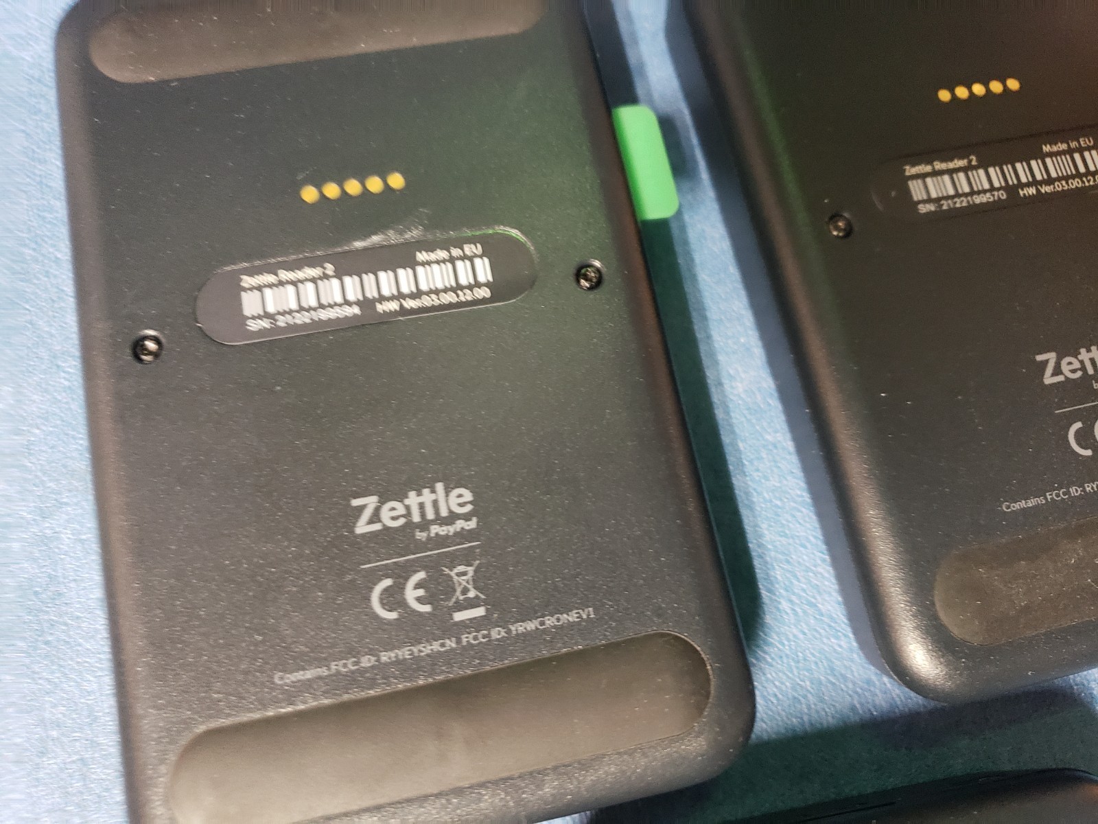 lot of 3 Zettle Reader 2 By PayPal Wireless POS Chip & Pin Card Black