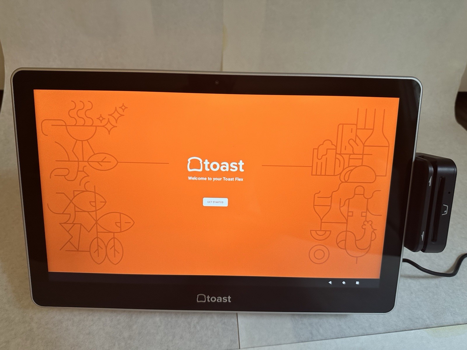 Toast Flex 14 POS Terminal TT200 MSR Reader Stand w/Power Supply – Factory Reset