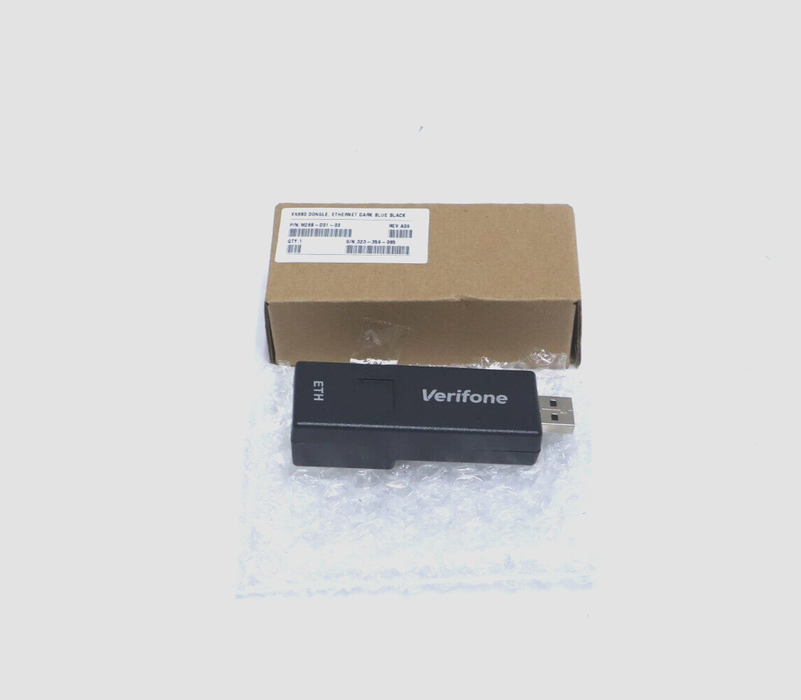 VeriFone VX680 Dongle, Ethernet Dark Black M268-D01-00 New