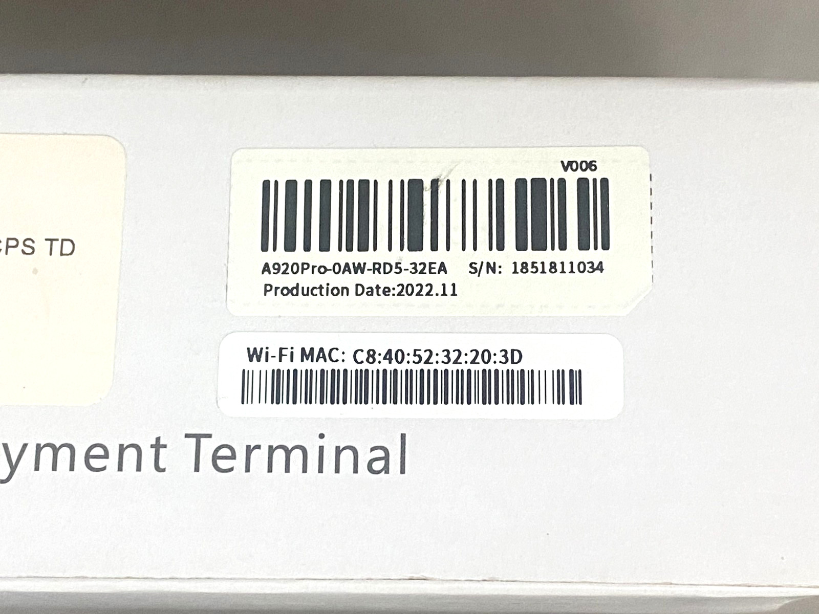 PAX A920 Pro Smart POS Payment Terminal A920Pro-0AW-RD5-32EA – Password Locked