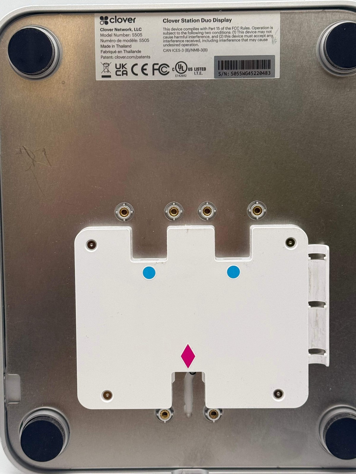 Broken Clover Station Duo Display S505 White For Parts
