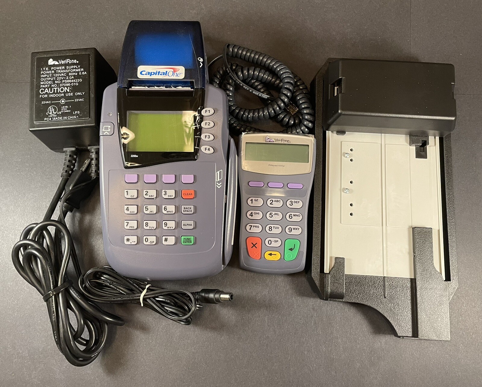 VeriFone Omni Credit Card Terminal PinPad and Card Imprinter Bundle
