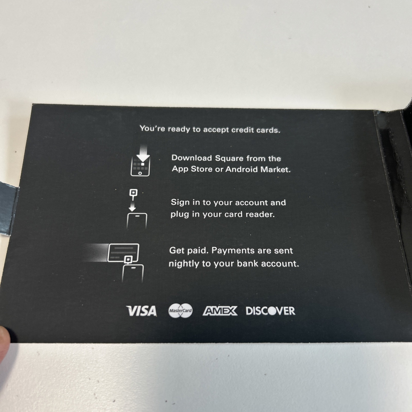 Square Credit Magstripe Card Reader for Apple iPhone and Android