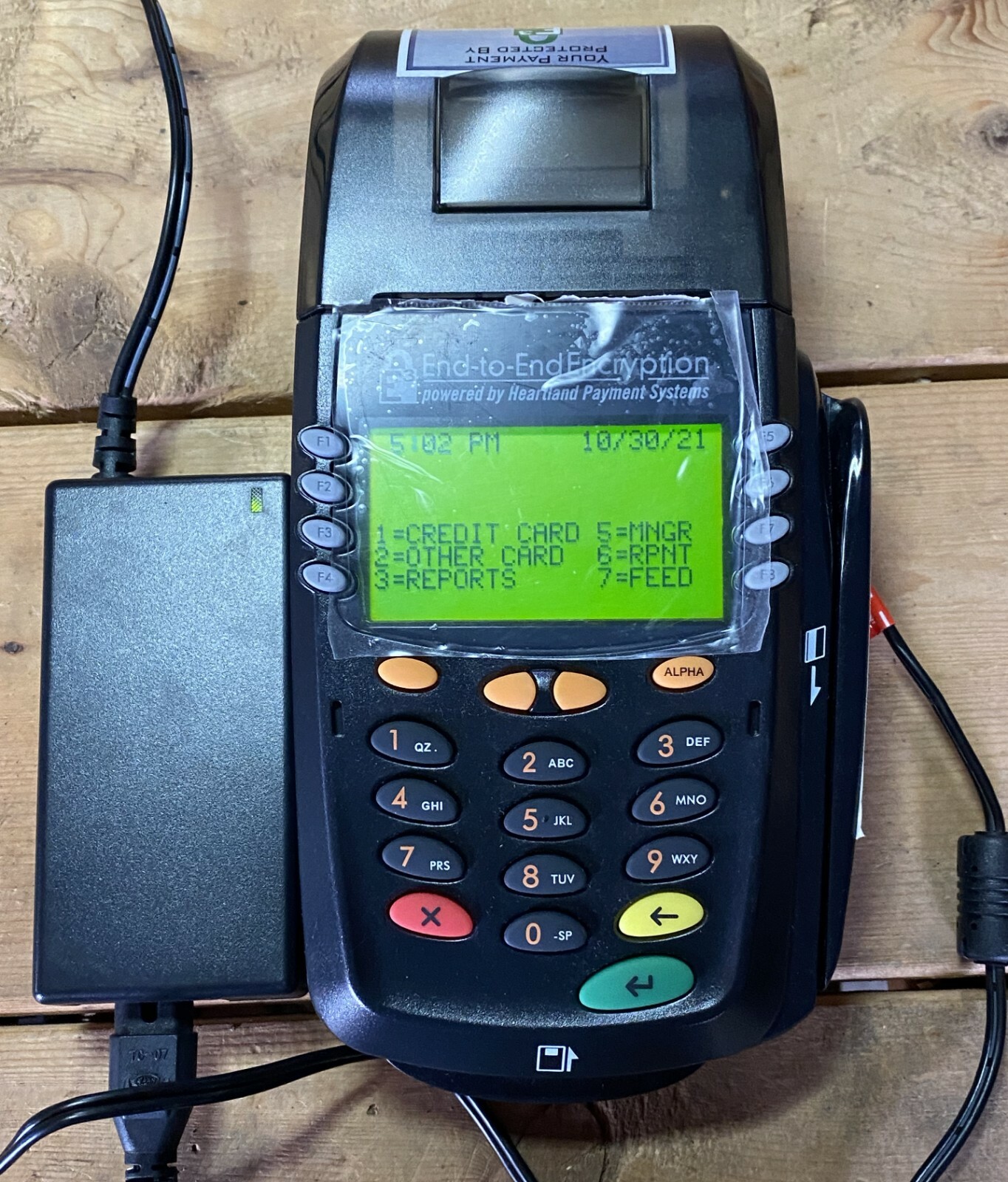 E3 Credit Card Terminal Heartland Payment Systems with Chip Reader and Printer