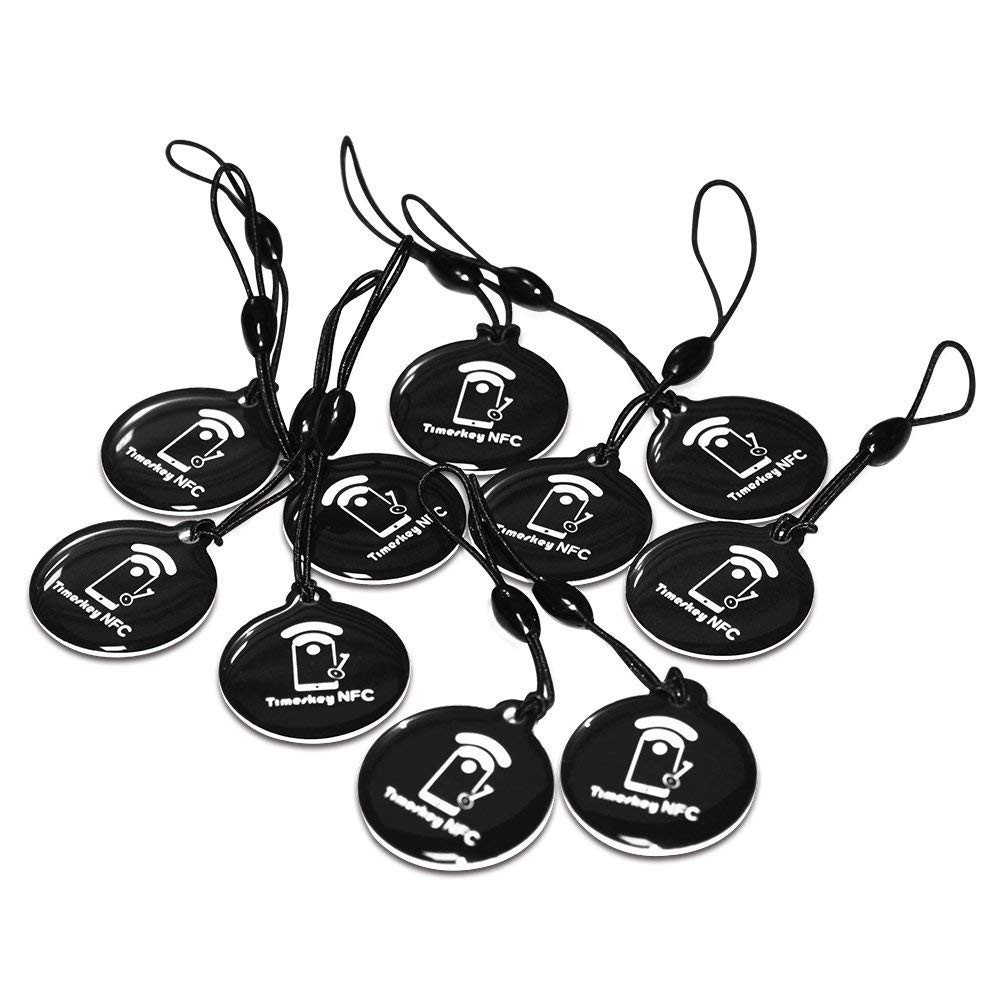 10pcs Programmable NFC Keychain Tags – Ntag215 Chips, Compatible with All NFC De