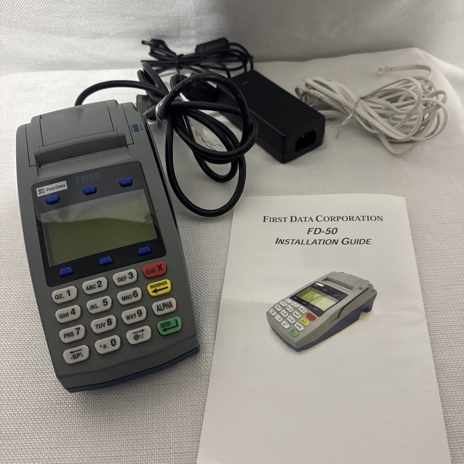 First Data FD-50 Credit Card Terminal Reader Machine User Tested And Works!