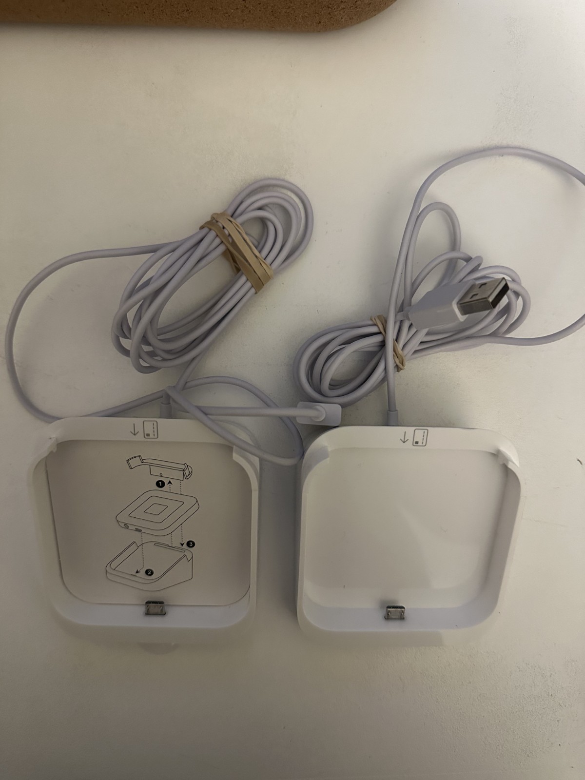 Set of 2 New Open box Docks for wireless Square Readers USB