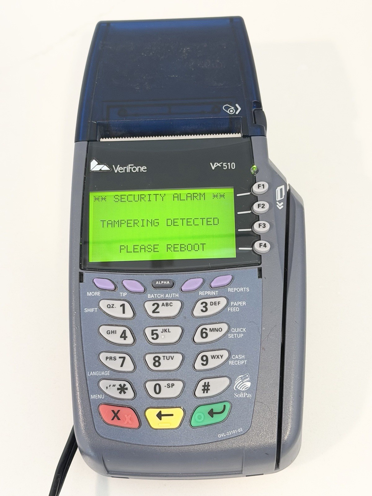 VeriFone VX510 POS Credit Card Terminal Tamper Detected Parts Repair