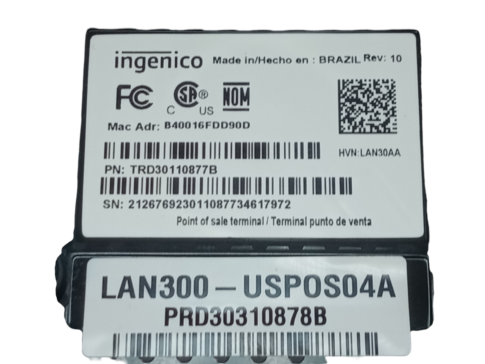 Ingenico Lane/3000 CL/Eth Wired POS PIN Pad Payment Card Terminal | Tested Works