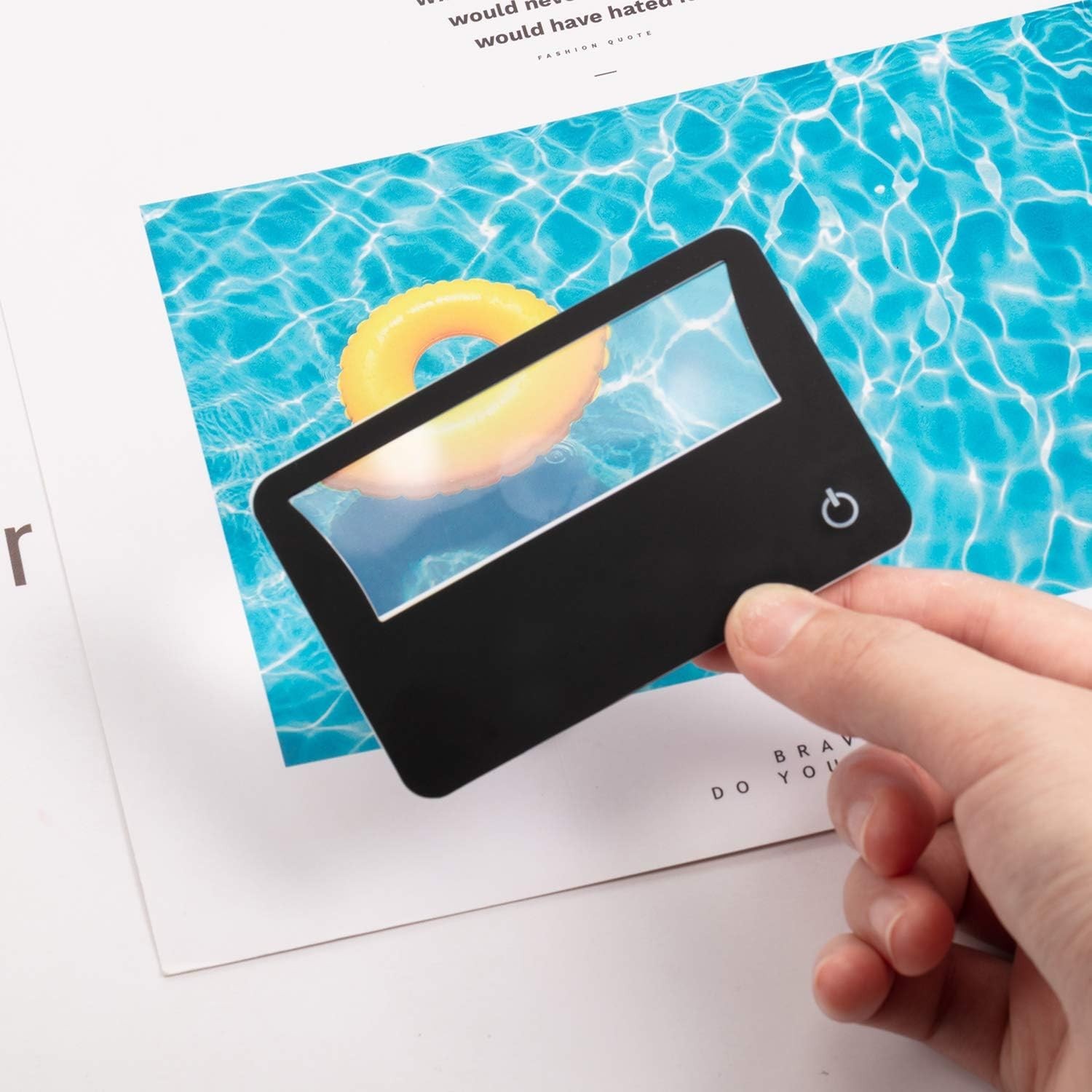 Credit Card Magnifier 3X LED Light Pocket Wallet Size Black 8 Pack Portable Lens